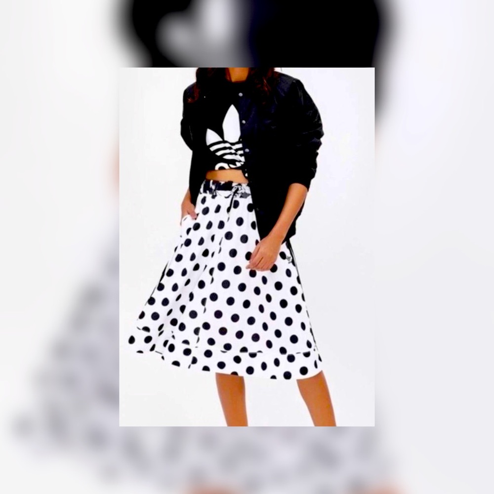 Adidas Midi Polka Dot Skirt Size extra Small